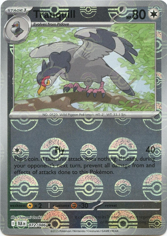 Tranquill (Poke Ball Pattern) (072/086) [SV: Black Bolt]