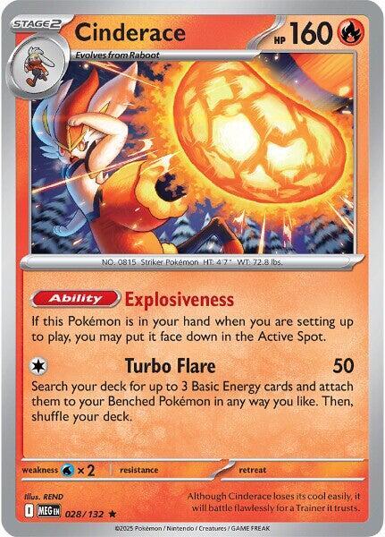 Cinderace (028/132) [ME01: Mega Evolution]