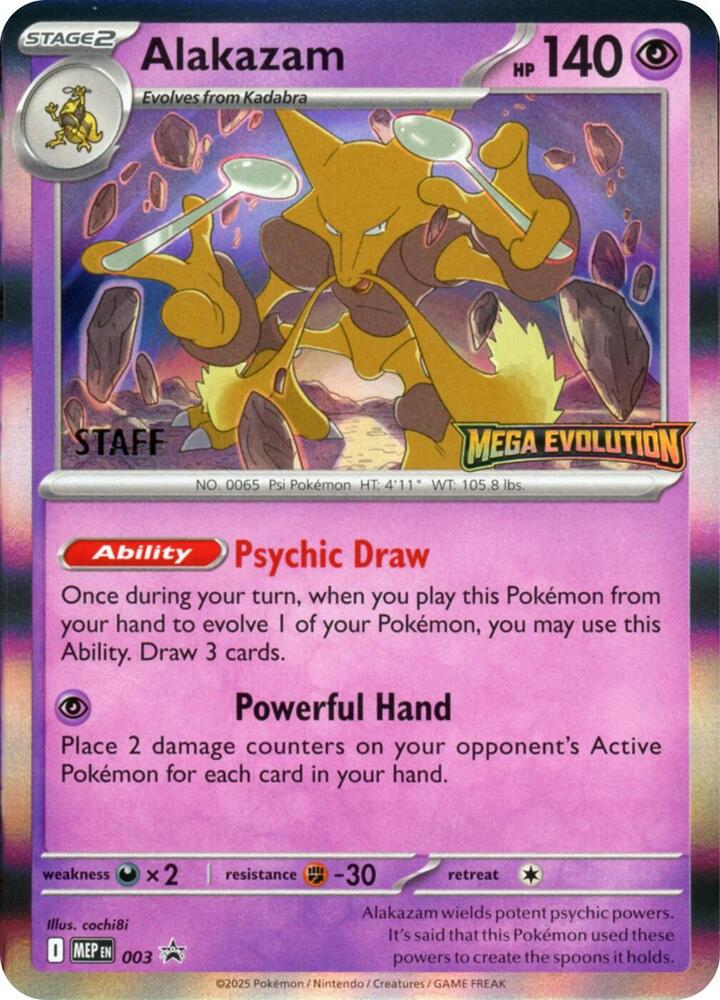 Alakazam - 003 [Staff] [ME: Mega Evolution Promo]