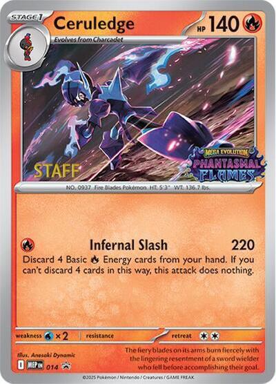 Ceruledge (Prerelease) [Staff] (014) [ME: Mega Evolution Promo]