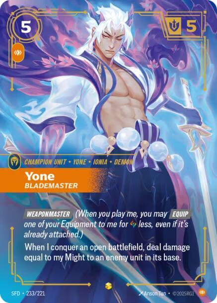 Yone - Blademaster (Overnumbered) (233/221) [Spiritforged]