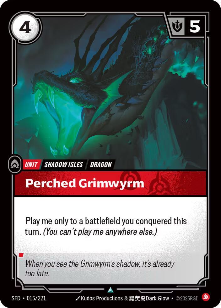 Perched Grimwyrm (015/221) [Spiritforged]
