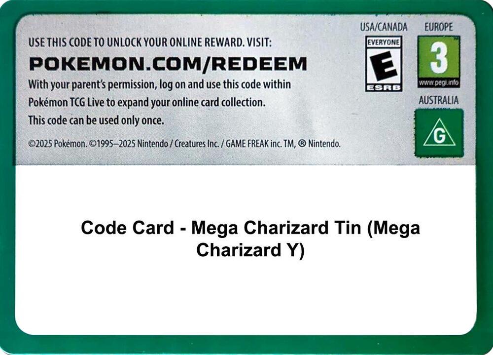 Code Card - Mega Charizard Tin (Mega Charizard Y) [Miscellaneous Cards and Products]