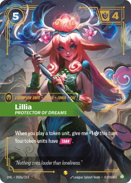 Lillia - Protector of Dreams (Alternate Art) (058a/219) [Unleashed]