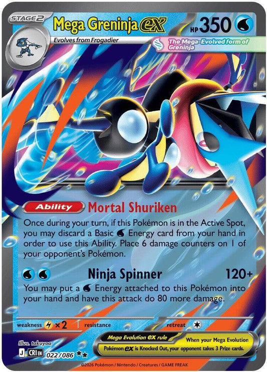 Mega Greninja ex - 022/086 [ME04: Chaos Rising]