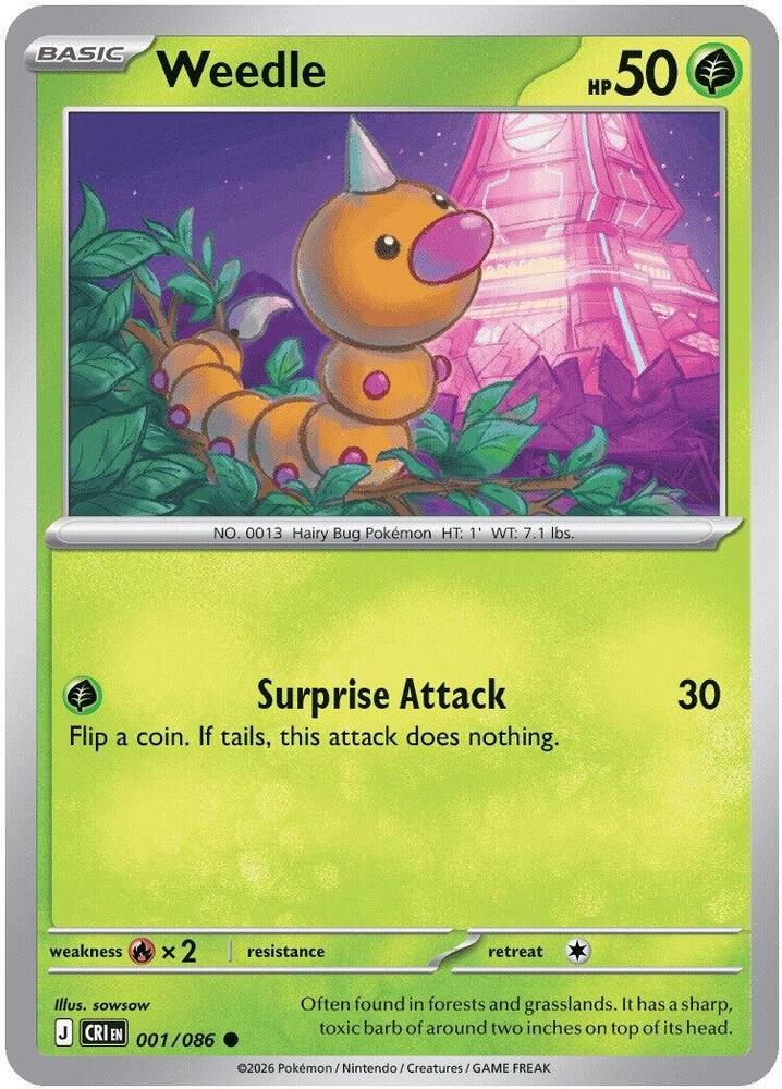 Weedle (001/086) [ME04: Chaos Rising]