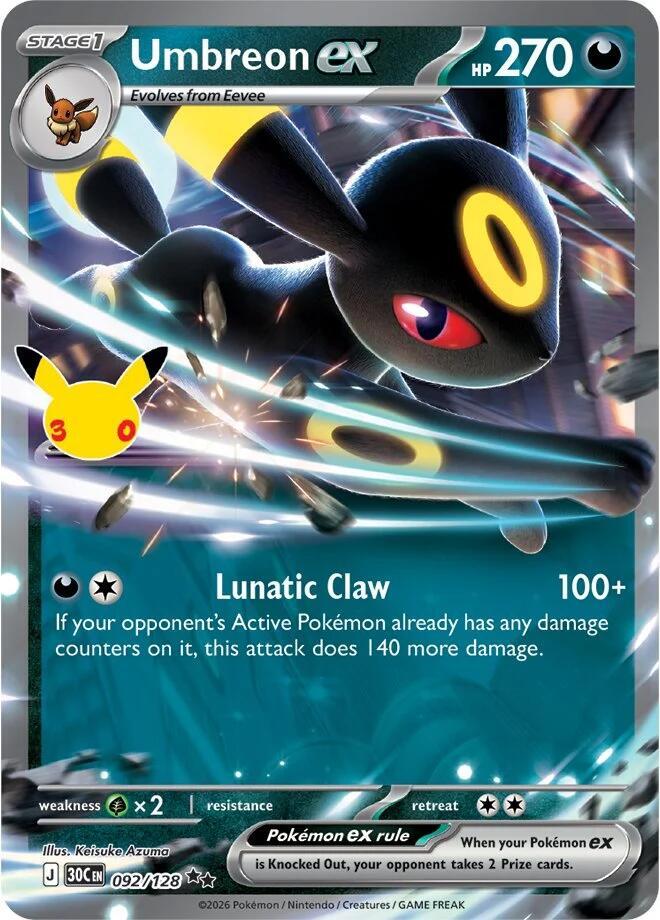 Umbreon ex (092/128) [ME: 30th Celebration]