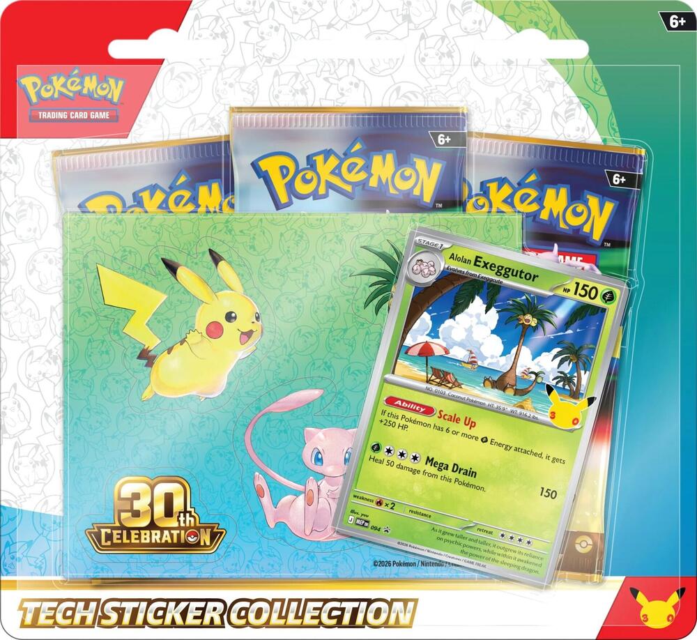 30th Celebration Tech Sticker Collection Alolan Exeggutor