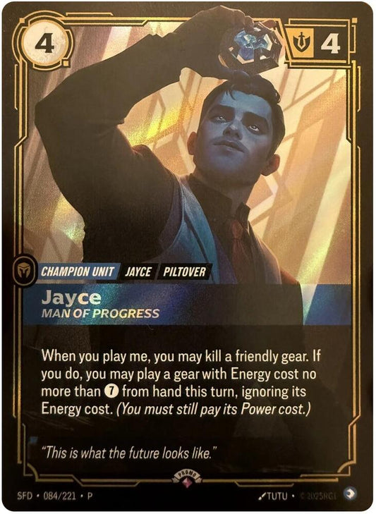 Jayce - Man of Progress (084/221) [Riftbound Organized Play Promotional Cards]