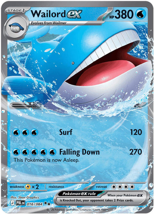 Wailord ex - 016/084 [ME05: Pitch Black]
