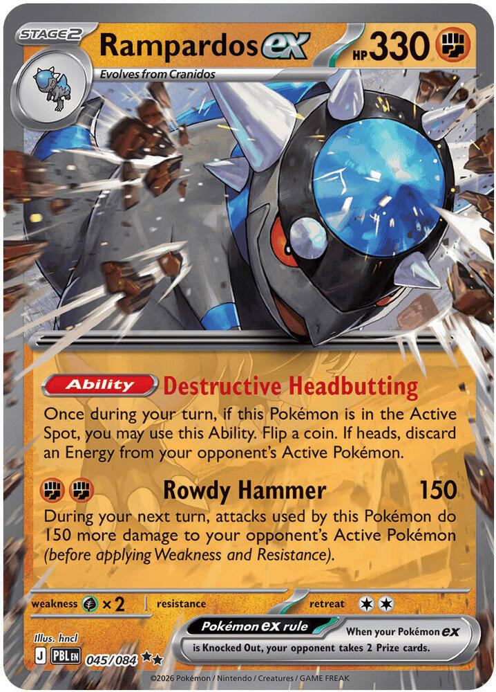 Rampardos ex - 045/084 [ME05: Pitch Black]