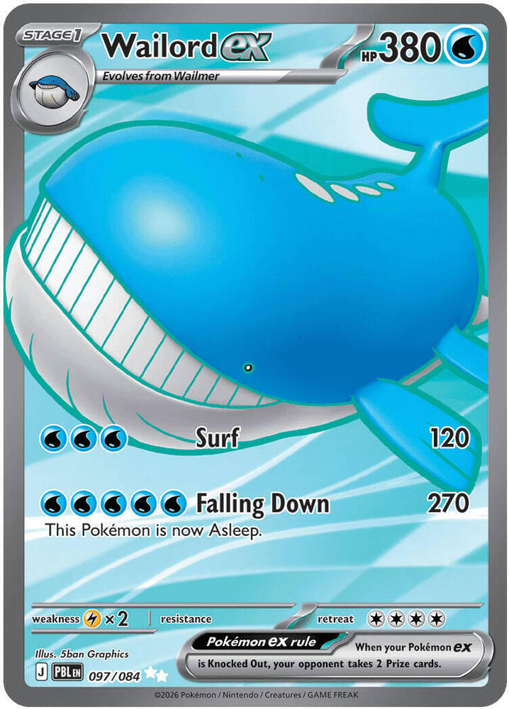 Wailord ex - 097/084 [ME05: Pitch Black]