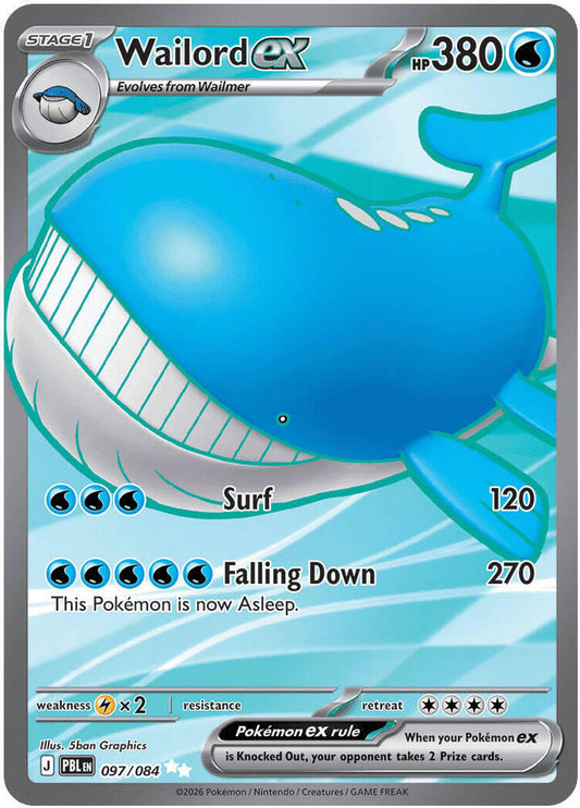 Wailord ex - 097/084 [ME05: Pitch Black]