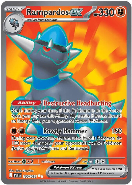 Rampardos ex - 100/084 [ME05: Pitch Black]