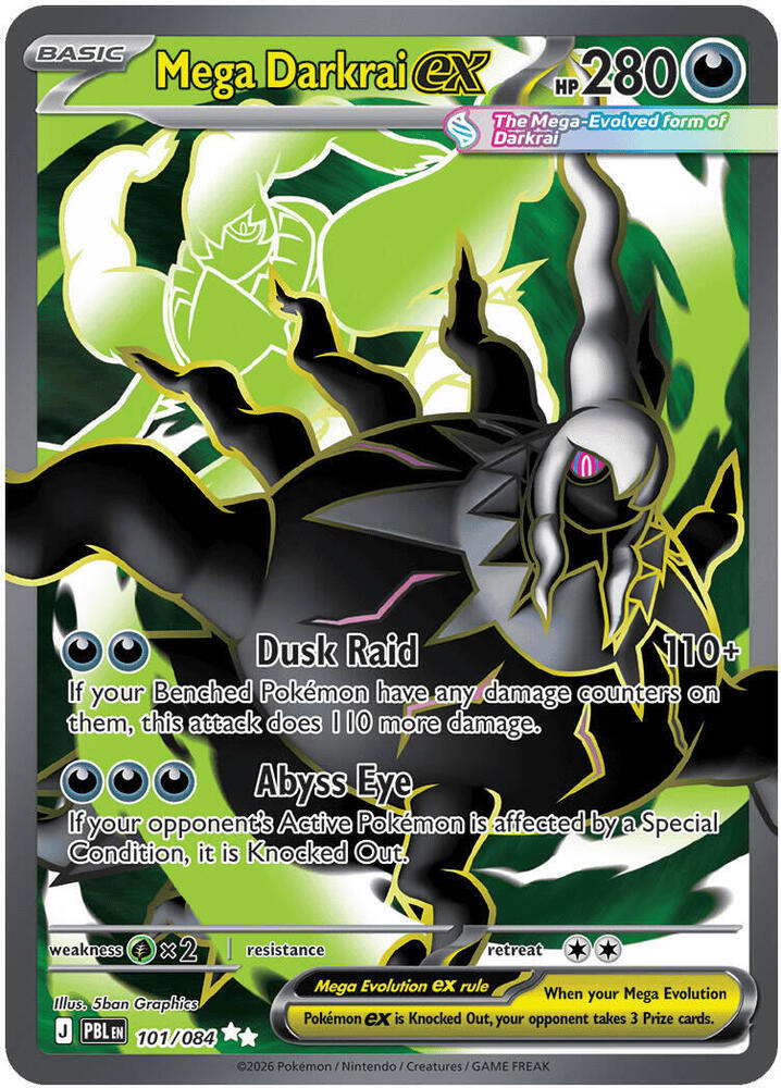 Mega Darkrai ex - 101/084 [ME05: Pitch Black]