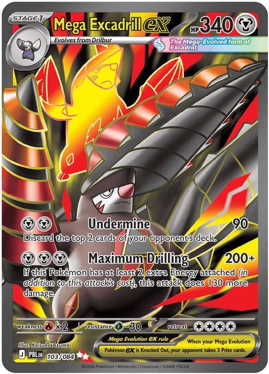 Mega Excadrill ex - 103/084 [ME05: Pitch Black]