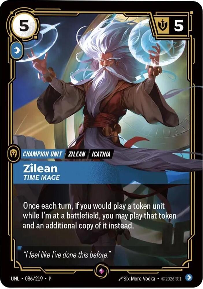 Zilean - Time Mage (086/219) [Riftbound Organized Play Promotional Cards]