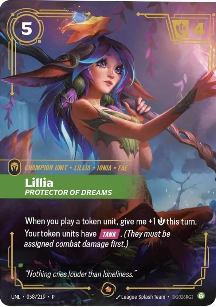 Lillia - Protector of Dreams (058/219) [Riftbound Organized Play Promotional Cards]