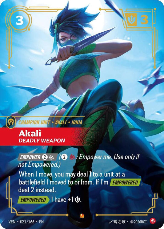 Akali, Deadly Weapon (021/166) [Vendetta]