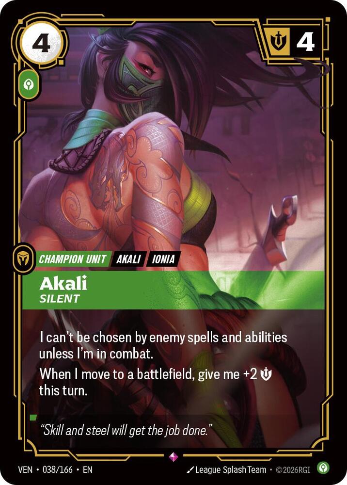 Akali, Silent (038/166) [Vendetta]