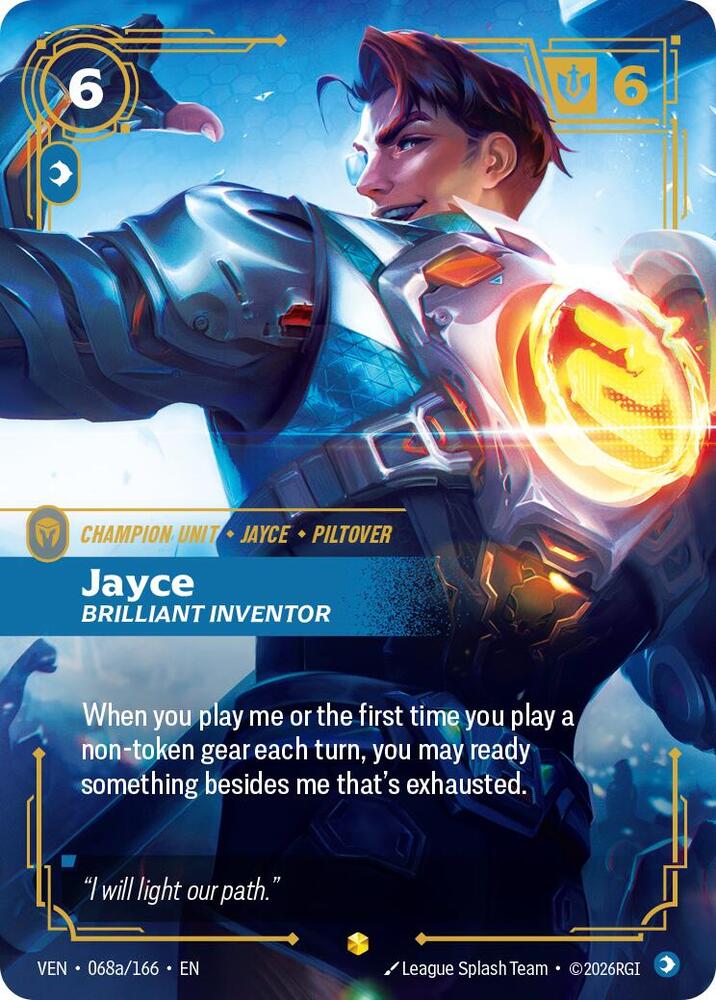 Jayce, Brilliant Inventor (Alternate Art) (068a/166) [Vendetta]