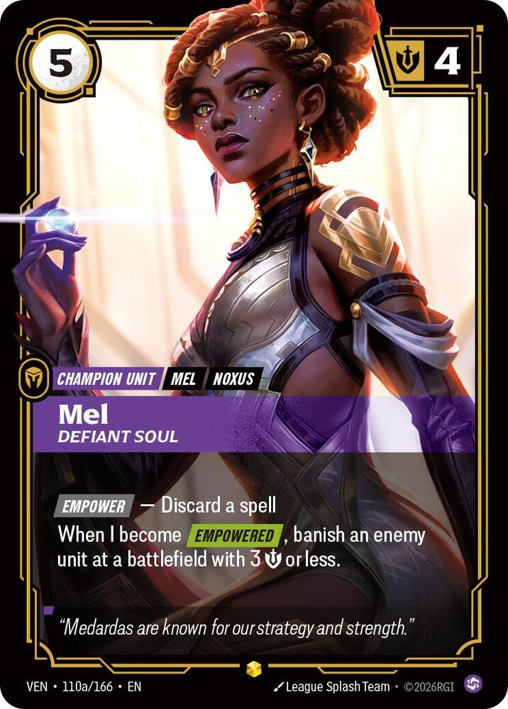 Mel, Defiant Soul (Alternate Art) (110a/166) [Vendetta]