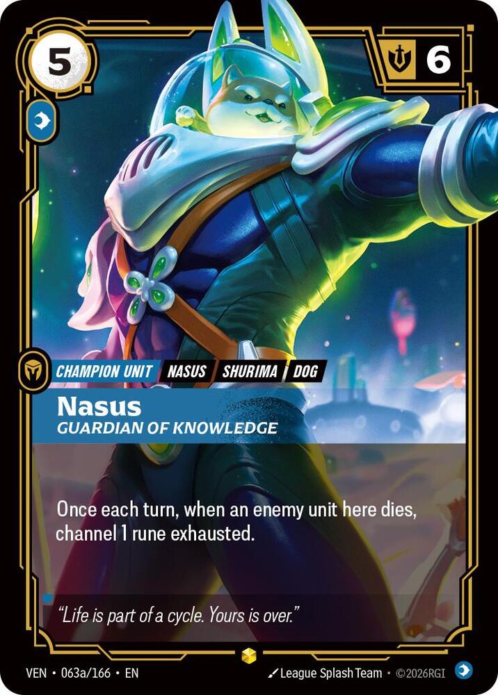 Nasus, Guardian of Knowledge (Alternate Art) (063a/166) [Vendetta]