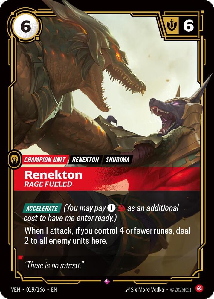 Renekton, Rage Fueled (019/166) [Vendetta]