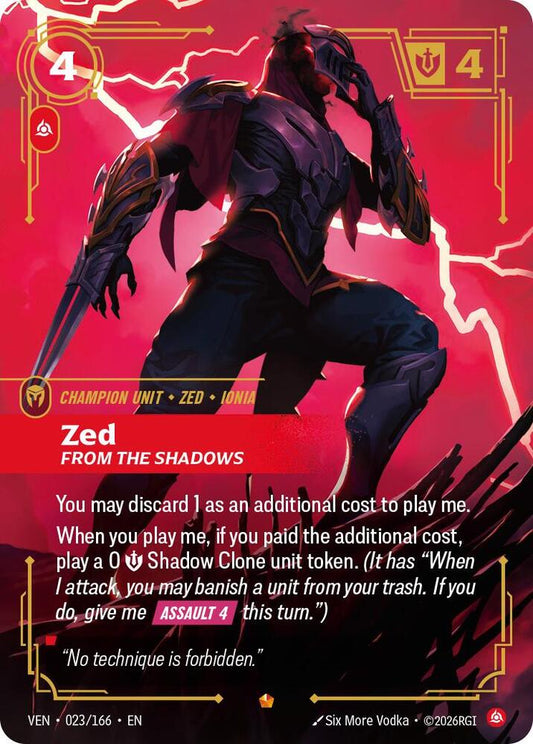 Zed, From the Shadows (023/166) [Vendetta]