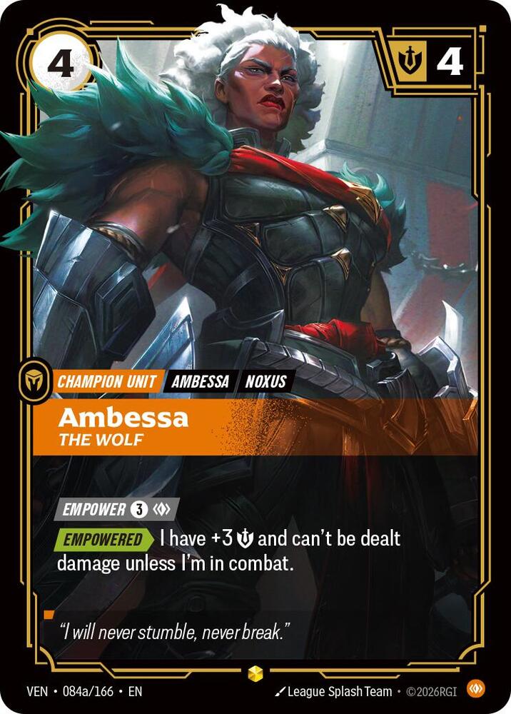 Ambessa, The Wolf (Alternate Art) (084a/166) [Vendetta]