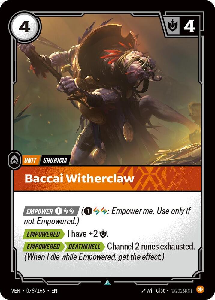 Baccai Witherclaw (078/166) [Vendetta]