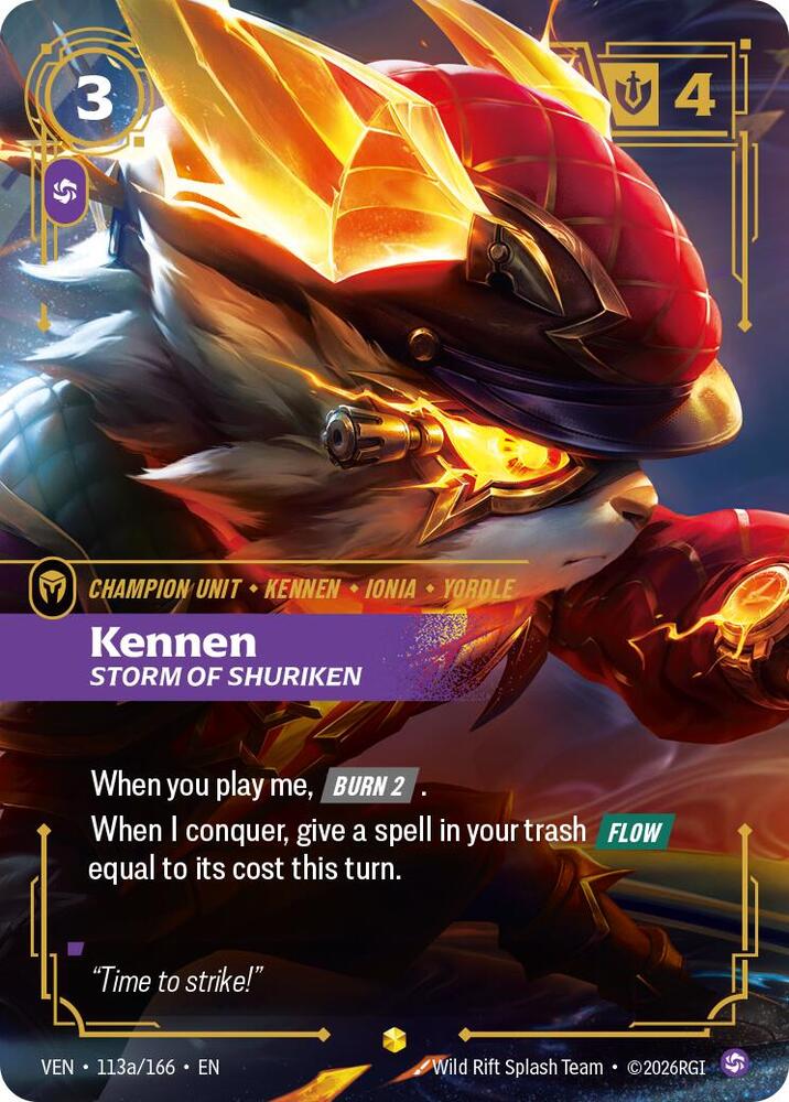Kennen, Storm of Shuriken (Alternate Art) (113a/166) [Vendetta]