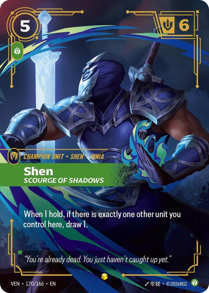 Shen, Scourge of Shadows (Overnumbered) (170/166) [Vendetta]