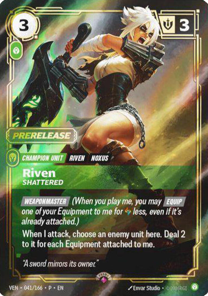 Riven, Shattered (041/166) [Riftbound Organized Play Promotional Cards]