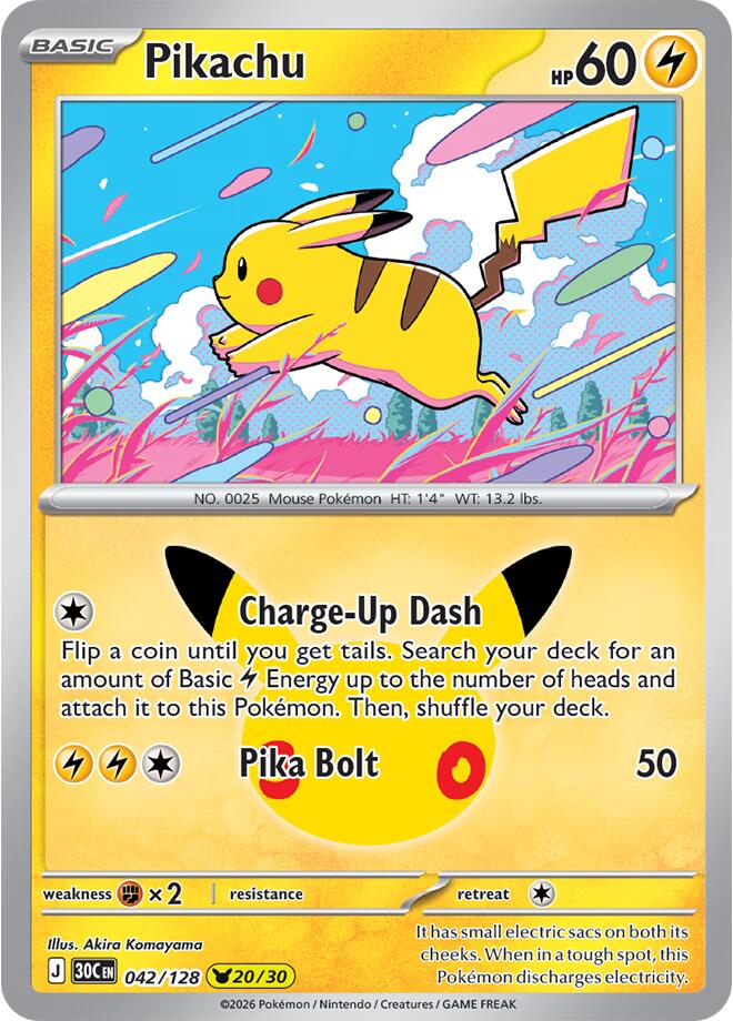 Pikachu - 042/128 [ME: 30th Celebration]