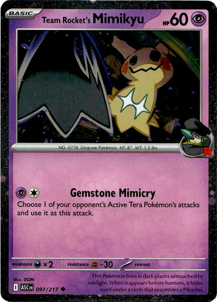 Team Rocket's Mimikyu - 090/217 (Cosmos Holo) [Blister Exclusives]
