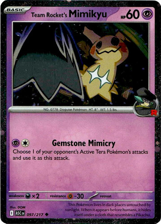 Team Rocket's Mimikyu - 090/217 (Cosmos Holo) [Blister Exclusives]