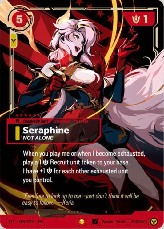 Seraphine, Not Alone (T1 Worlds Champion Signature Edition Bundle) (T1S 005/005) [Riftbound Promotional Cards]
