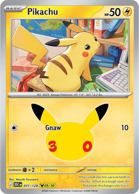 Pikachu - 031/128 [ME: 30th Celebration]
