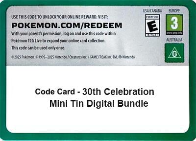 Code Card - 30th Celebration Mini Tin digital bundle [ME: 30th Celebration]