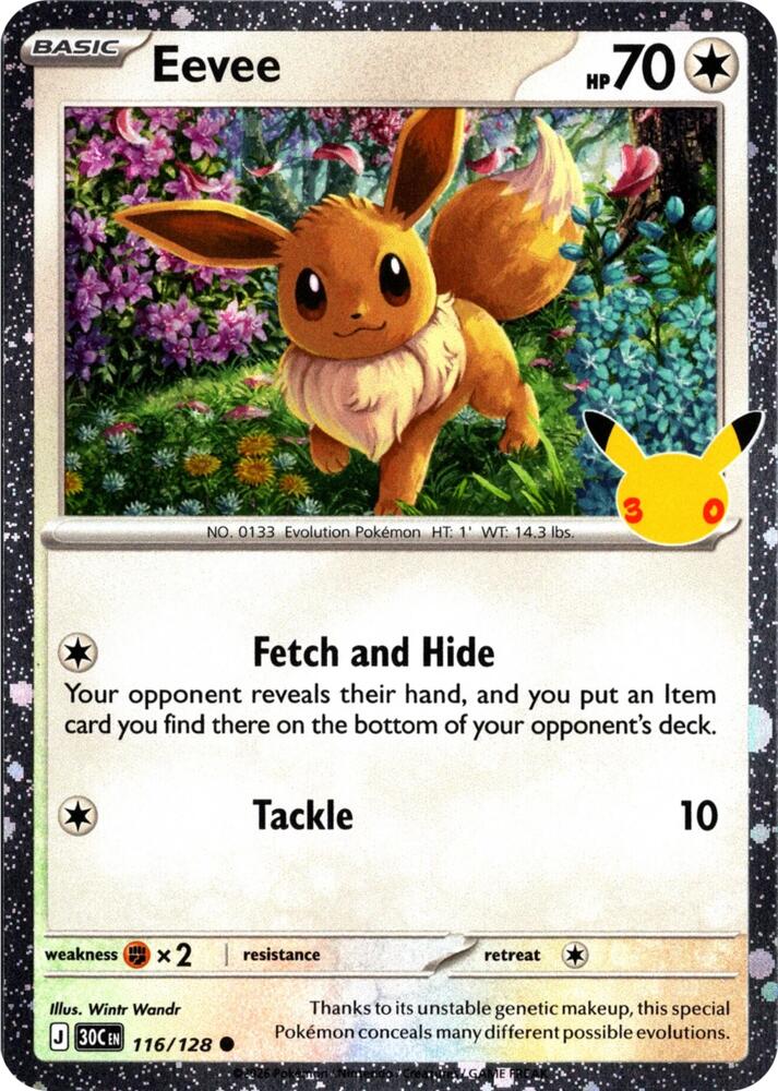 Eevee - 116/128 (30th Celebration) [Blister Exclusives]